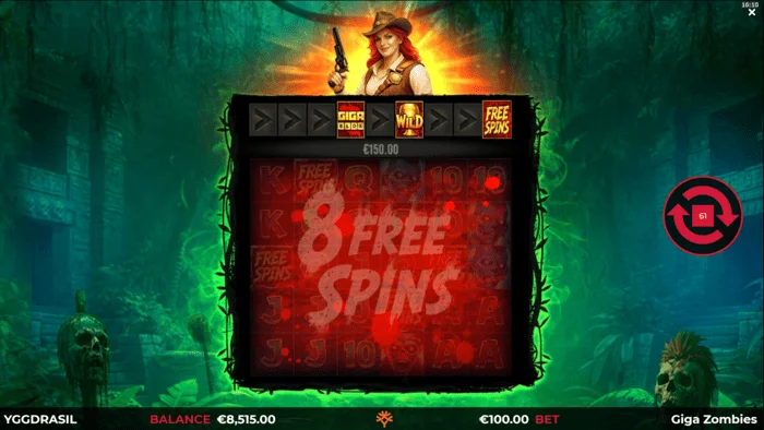 Giga Zombies - Free Spins की शुरुआत